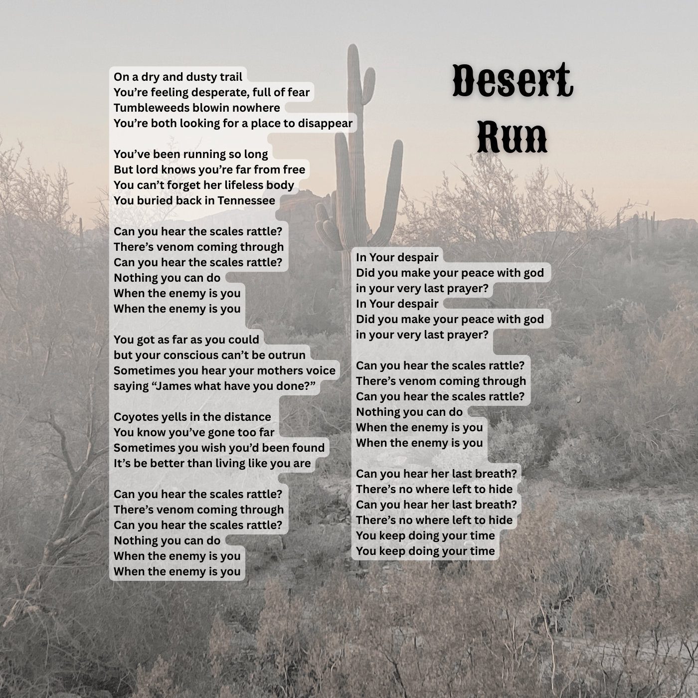 Desert Run lyrics
